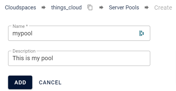 Server pool settings