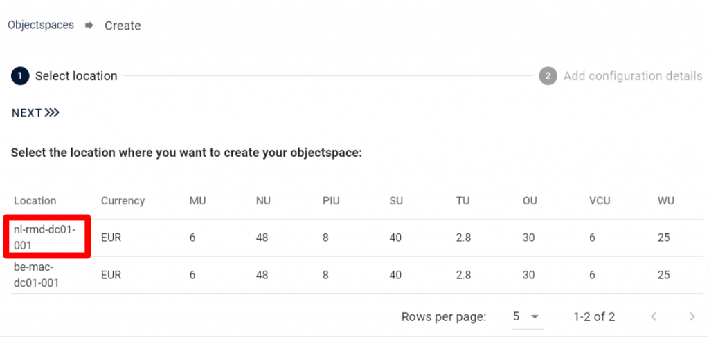 Overview whitesky.cloud locations