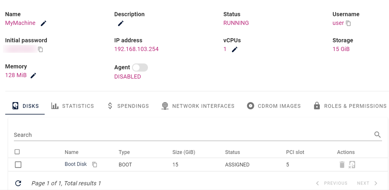 VM settings